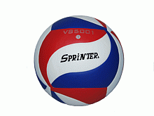 Мяч волейбольный SPRINTER №5 триколор ,школьный, синтет. кожа бутил камера) VS 5001 арт.5112