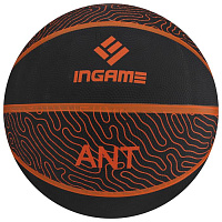 Мяч баск. INGAME Ant №7 чёрно-оранжевый