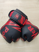 Перчатки бокс. POW-W-K6 00433 (6oz, чёрно-красный)
