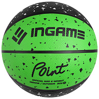 Мяч баск. INGAME POINT №7 чёрно-зелёный
