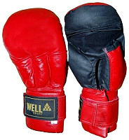 Перчатки для рукопашного боя WELL кожа KGL040