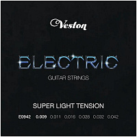 Струны для электрогитары VESTON E 0942 натяжение Super Light  DNT-66001